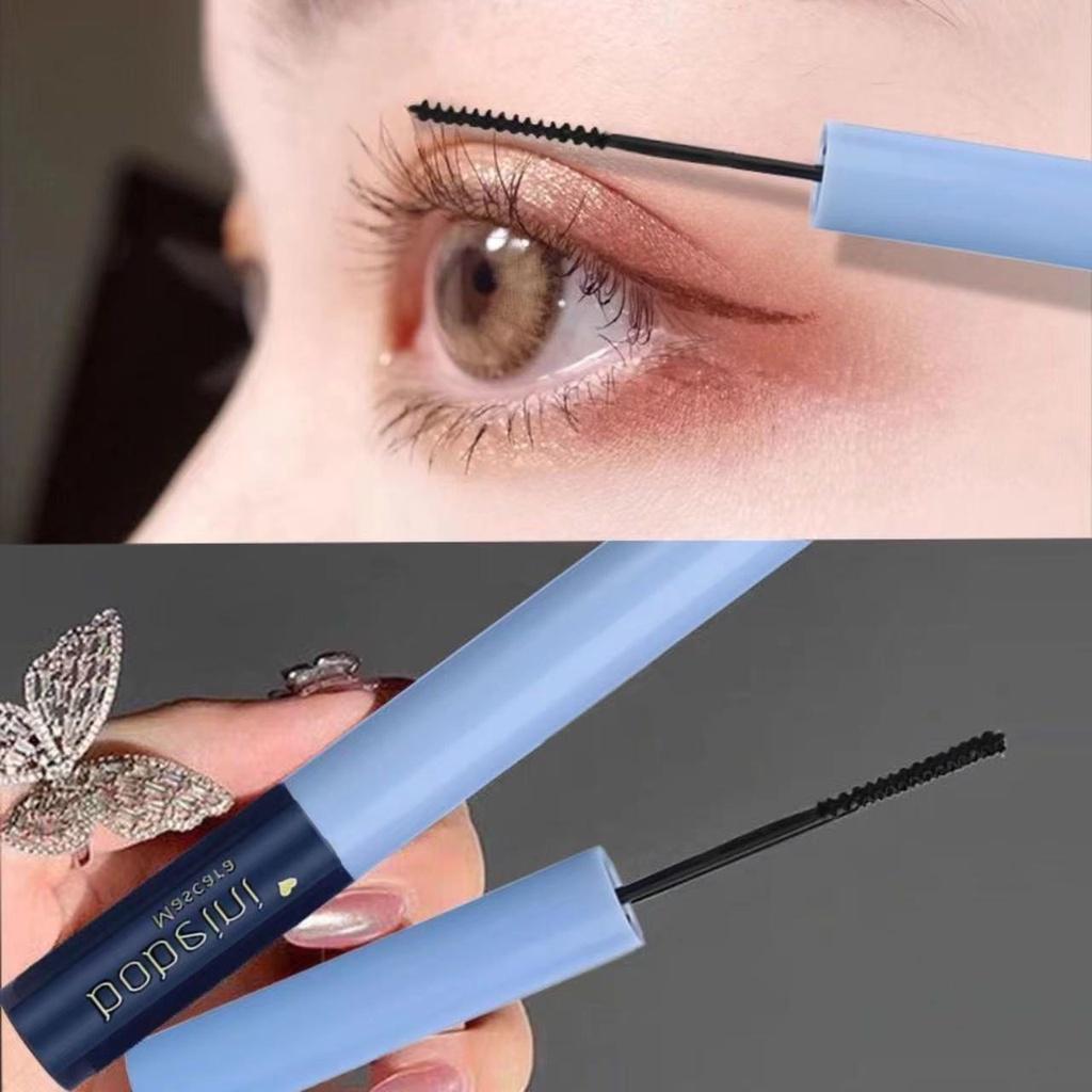 Small Brush Head Mascara Lengthening Thickening Curl Long-lasting Waterproof and Non-smudge Beginners Quick Dry Mascara Primer Student Makeup
