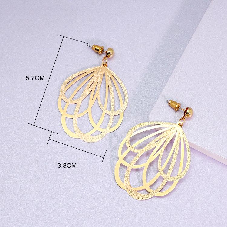 Модные ретро длинные серьги-листья атмосферные знаменитости полые серьги изысканные серьги ювелирные изделия