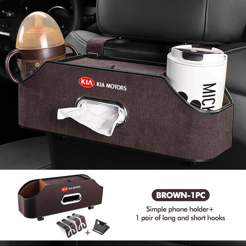 Car Multifunctional Tissue Storage Box Drinks Holder Auto Storage JMYJS5R Accessories For KIA Ceed Sportage Rio K5 K2 Optima Cerato