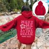 Letter Print Drop Shoulder Hoodie, XS-5XL, Autumn Collection for Men and Women