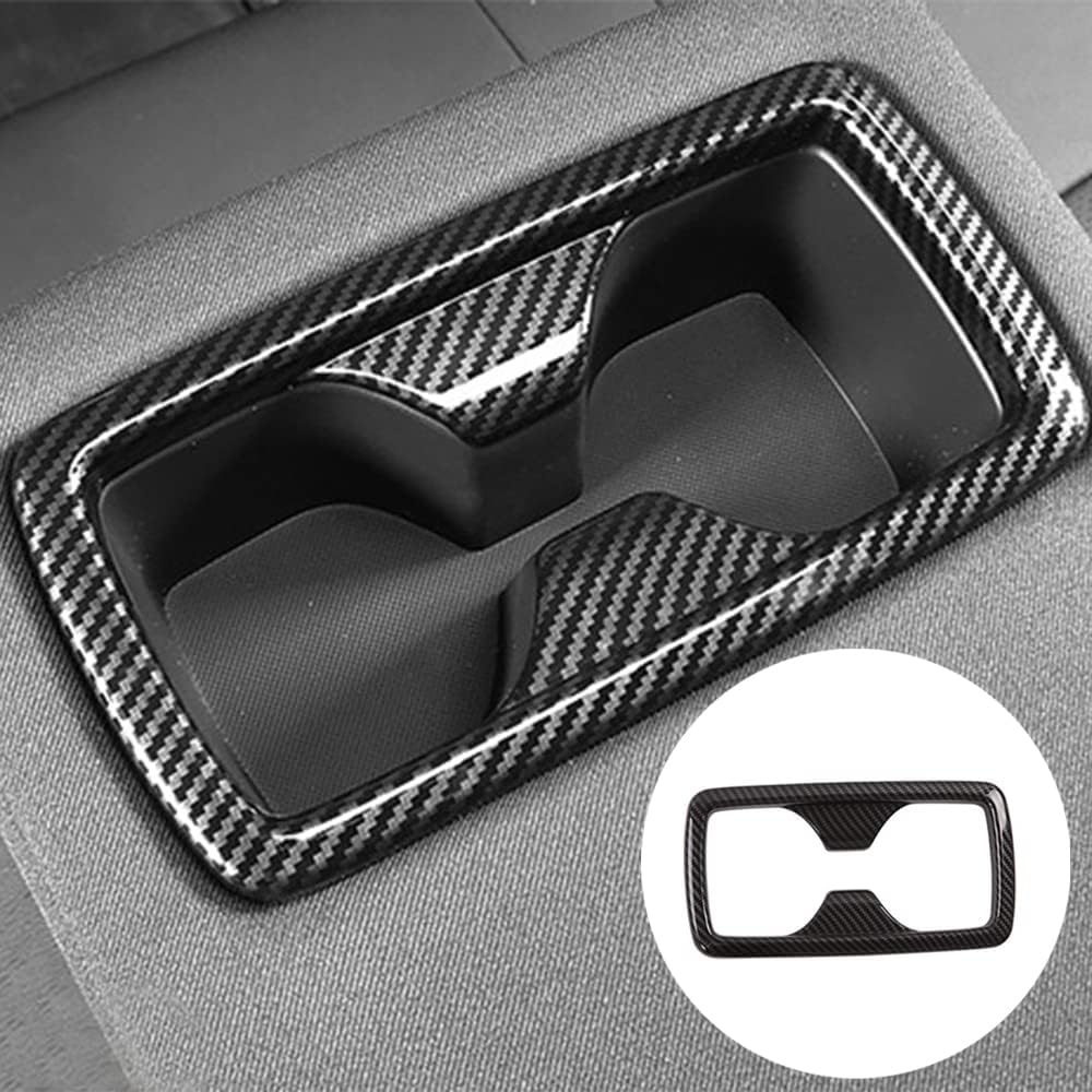 for Toyota RAV4 ABS Carbon Fiber Center Console Cup Holder Frame Trim Panel Cover Decoration for Toyota RAV4 2019 2020 2021 2022 Interior