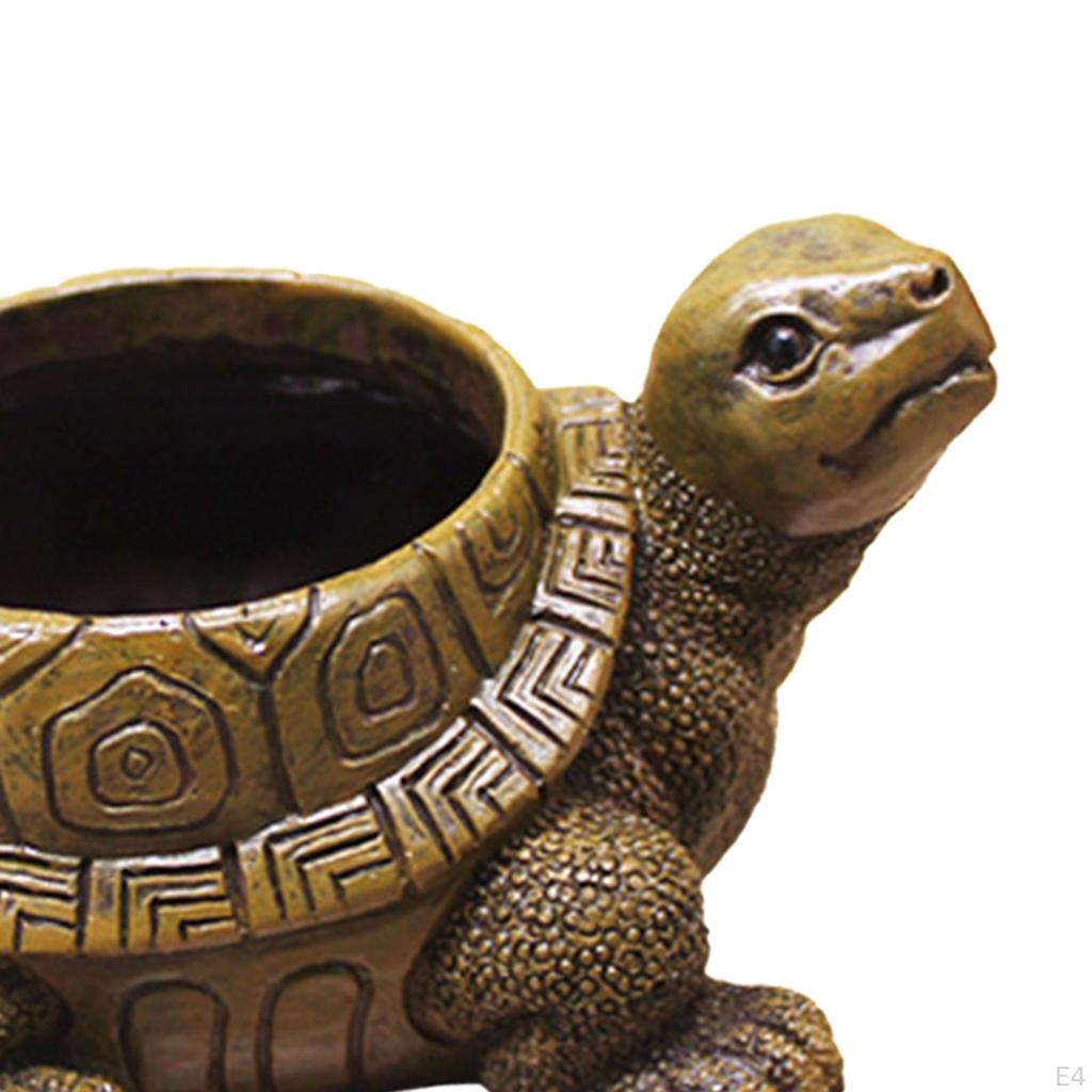 Горшок для цветов черепахи из смолы - уникальный цветочный горшок для сада и домашнего декора