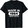 1964 Mens and Womens Birthday T-Shirt Vintage Clothes Tops Birthday Gift T-shirts Women Clothing Camisetas Harajuku