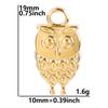 Kawaii Owl Pendant Rainbow/Gold/Silver Color Animal Charm Titanium Steel Charm For Jewelry Making Supplies DIY Necklace Material