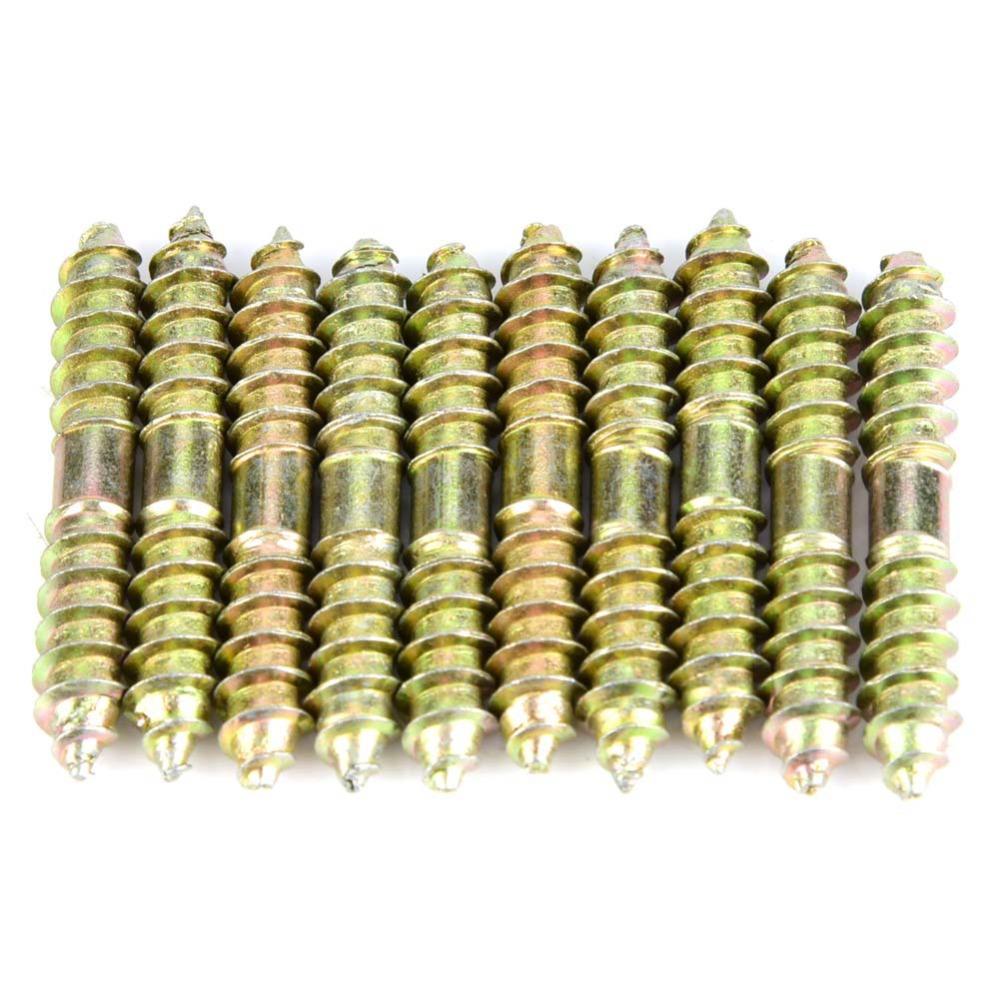 20pcs Double Ended Hanger Bolts 6*40mm Furniture Screws Practical Wood Fasteners Woodworking