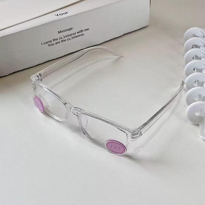 Ins Powder Blusher Glasses Anime Cosplay Kawaii Eyewear Acrylic Transparent Fashion Retro Eyeglass Sunglasses Accessories