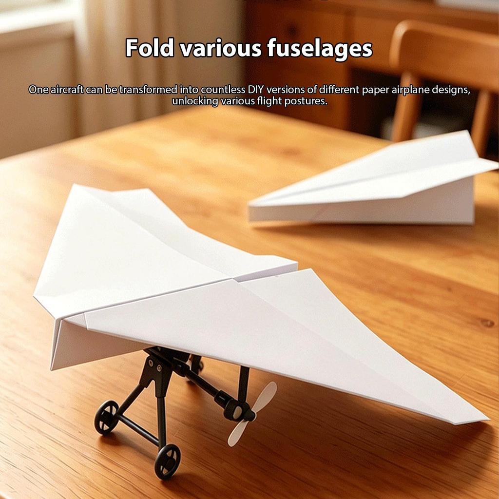 Remote Control Paper Airplane Powered Kit RC Paper Plane Motor Kit Educational Gift Outdoor Toy Proof