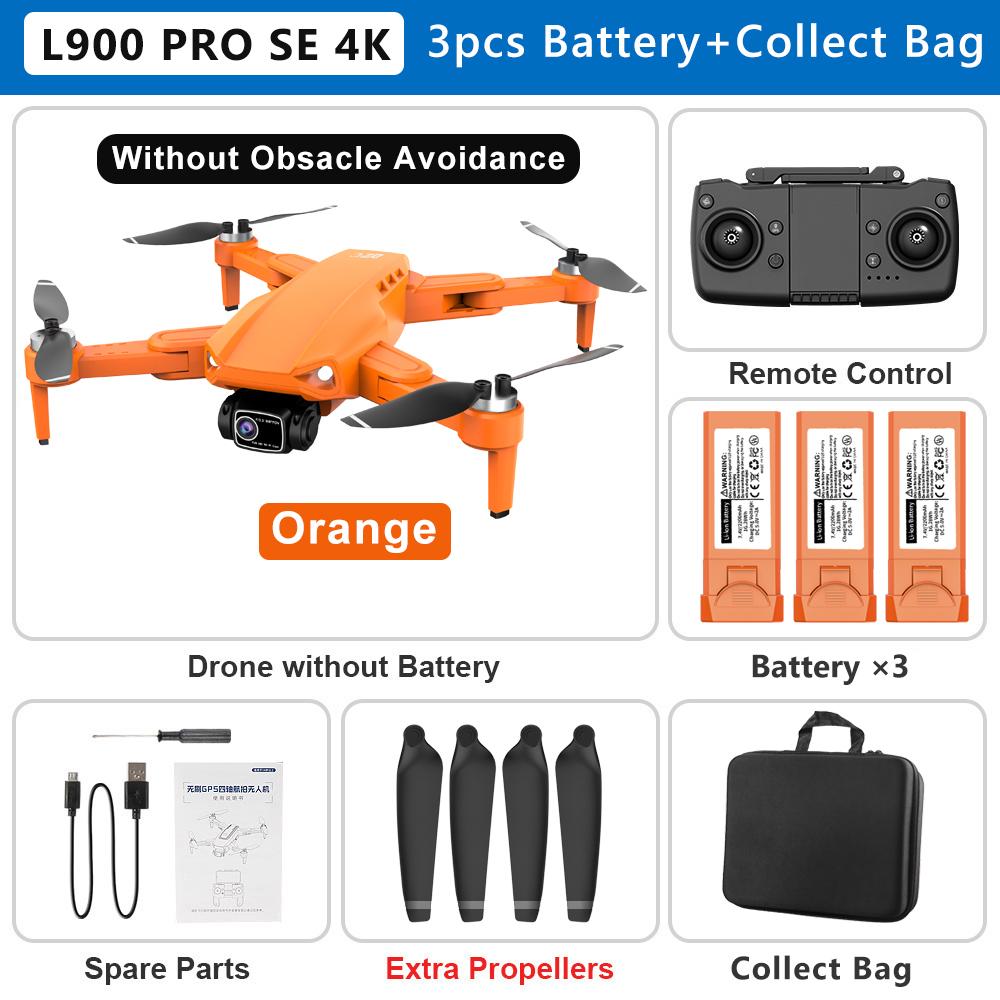 New L900 PRO SE Drone 4K Professional GPS 5G WIFI Brushless Motor 8000M Dual Camera Drone Foldable Remote Control Quadcopter FPV Smart Follow