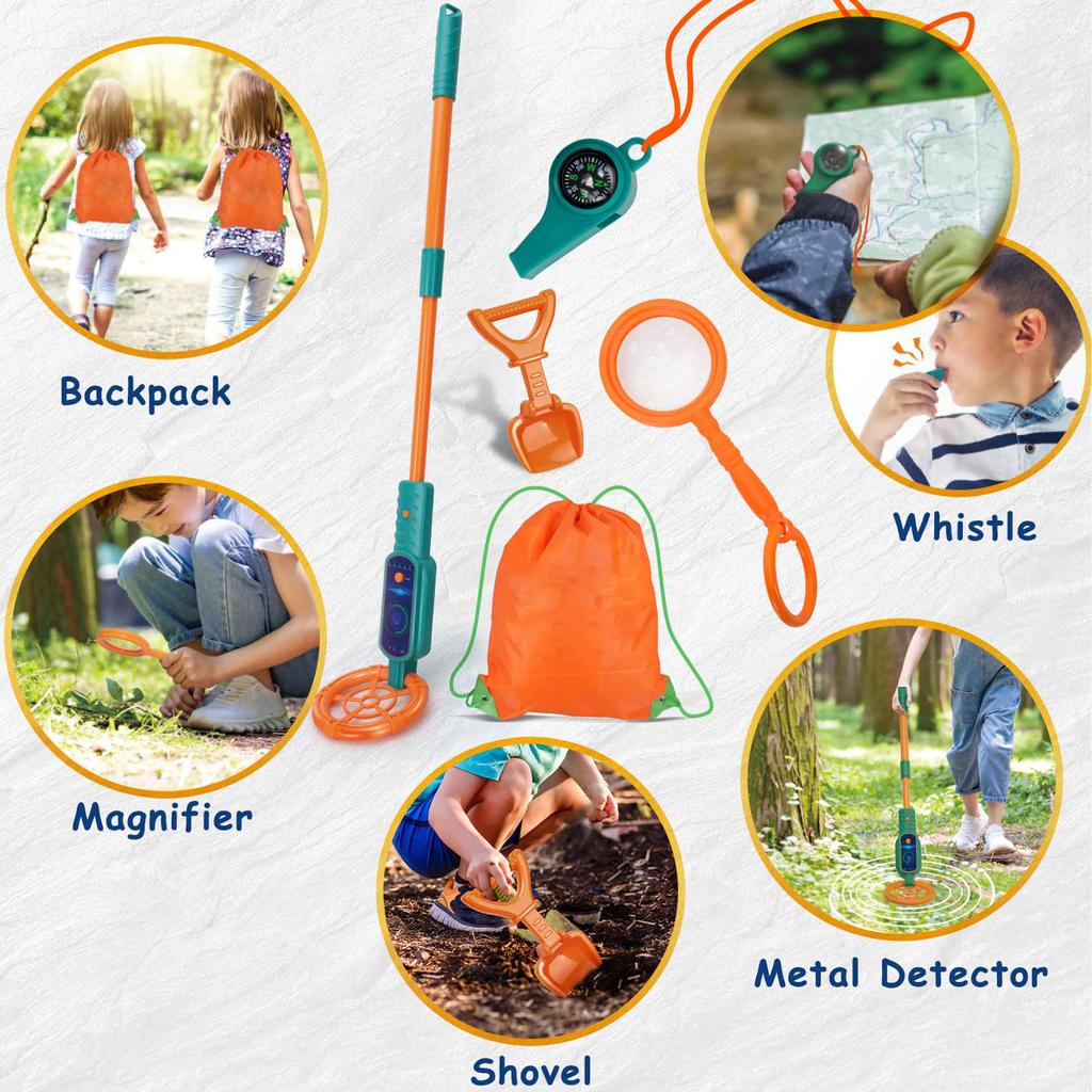 Metal Detector Kids Outdoor Children Outdoor Adventure Toy Metal Detecting Game Toys for Boys