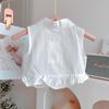 Girls' Summer Flutter Sleeve Top & Wide-Leg Pants Set - New Fashion Design (AXA736)