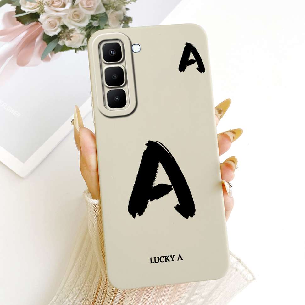 For Infinix Hot 70 5G X6895 Case New Design Letters A-Z Silicone Back Cover For Infinix Hot70 HOT 70 5G Phone Cases Bumper