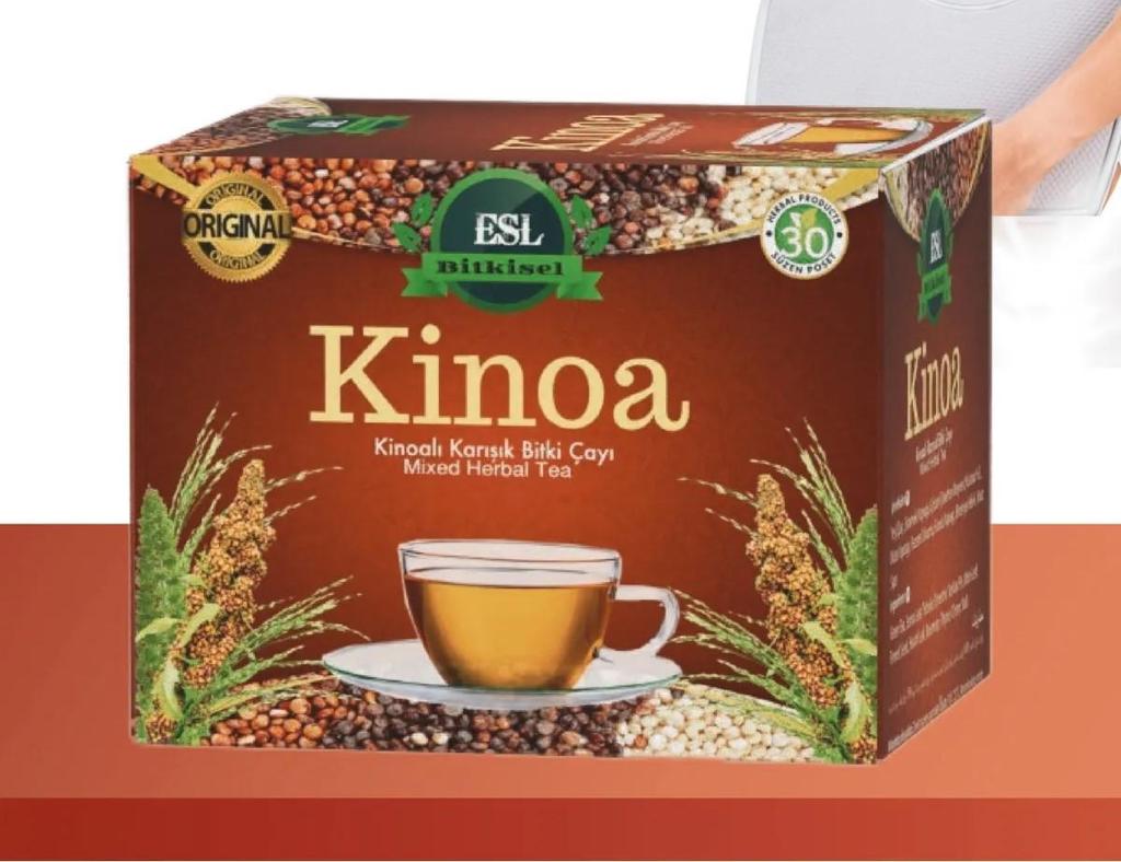 Quinoa Mixed Herbal Tea - 30 Tea Bags, 100% Natural and Energizing Herbal Blend