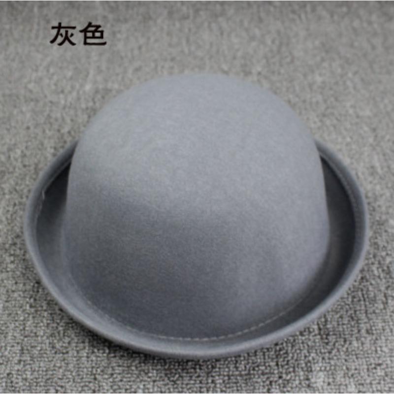 Meier Fashion Men and Women British Curled Wool Bowler Hat Jazz Hat
