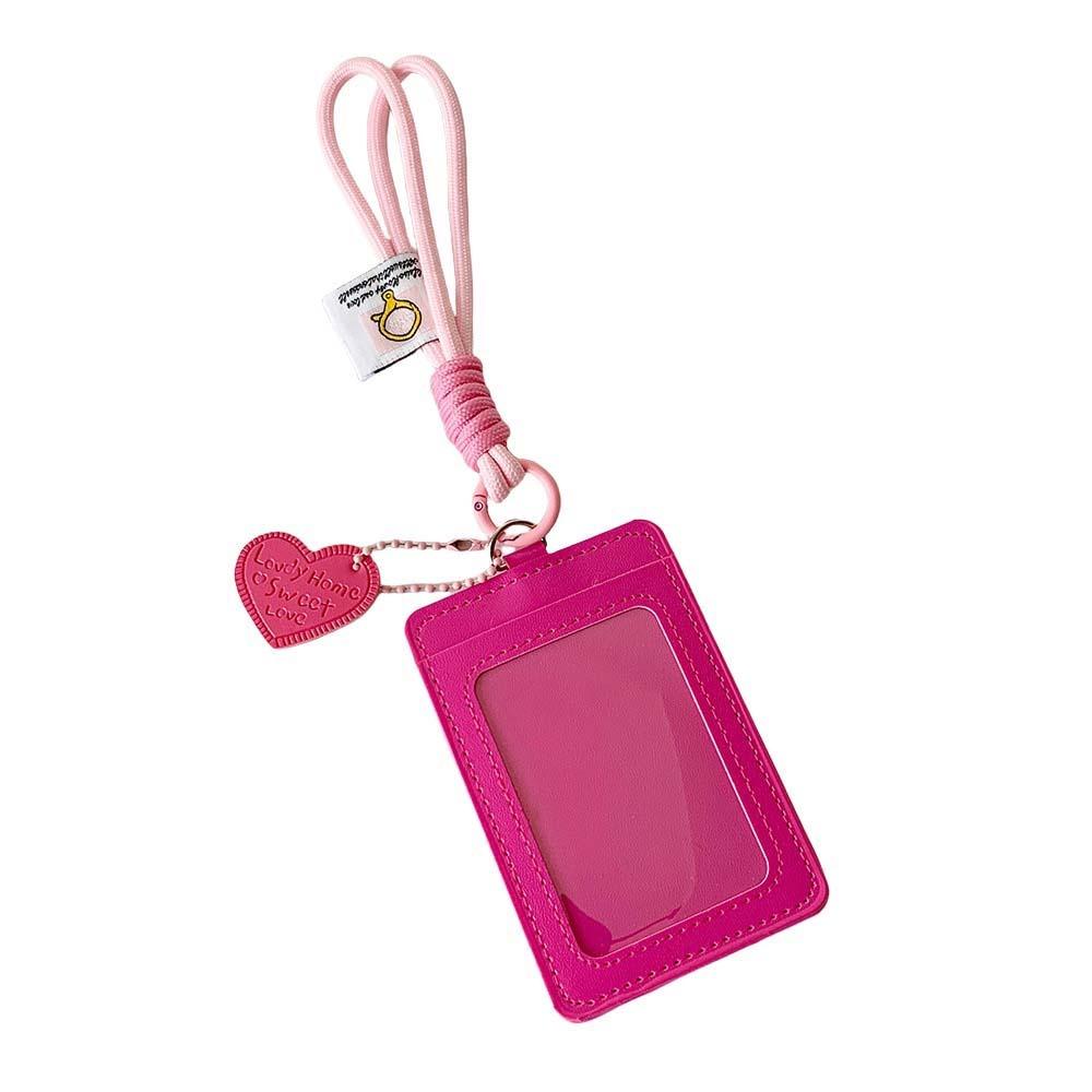 Credit Card ID Card Holders Love Heart Pendant Korean Photocard Holder School Supplies