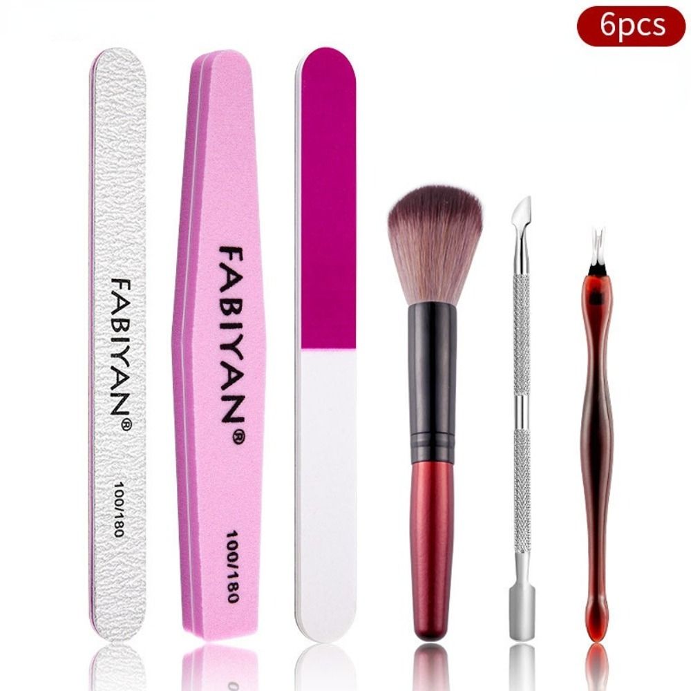 Pusher Nail Remover Manicure Tools Set Stainless Steel Dead Skin Scissors Nail File Polishing