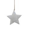 Hill Interiors White Washed Star Christmas Hanging Decoration