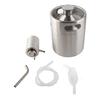 Beer Dispenser with Silicone Tube Stainless Steel 2L Mini Beer Keg for Bar Home Beer Supplies