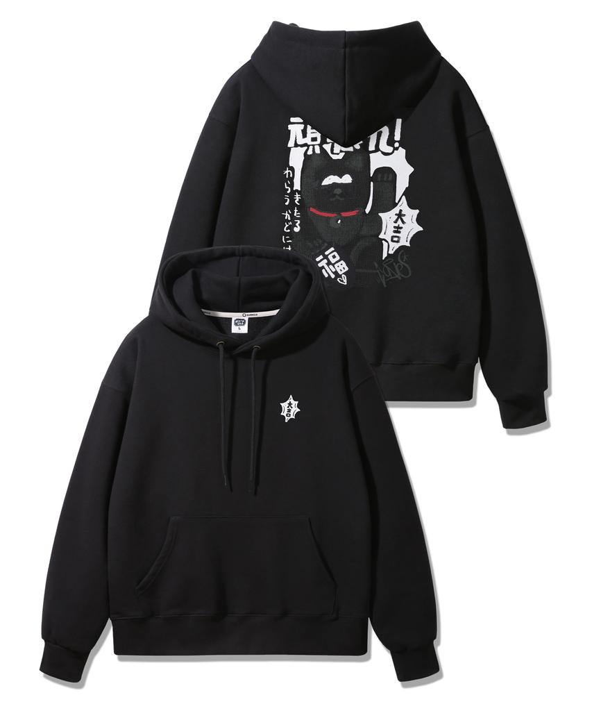 Свободный худи с кошкой Ganbare Avh327 (3 цвета)