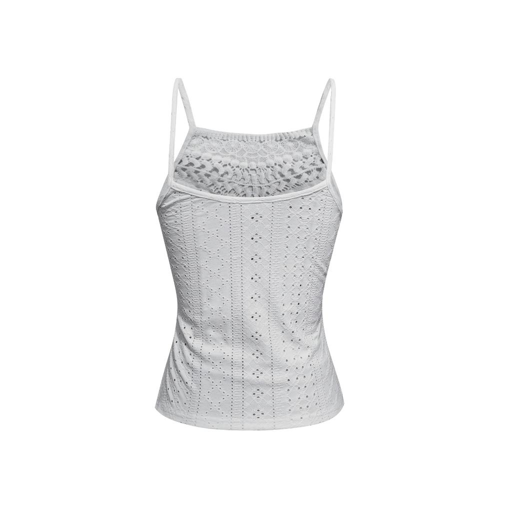 Women's Fashion Hollow Out Lace Eyelet Camisole Shirt