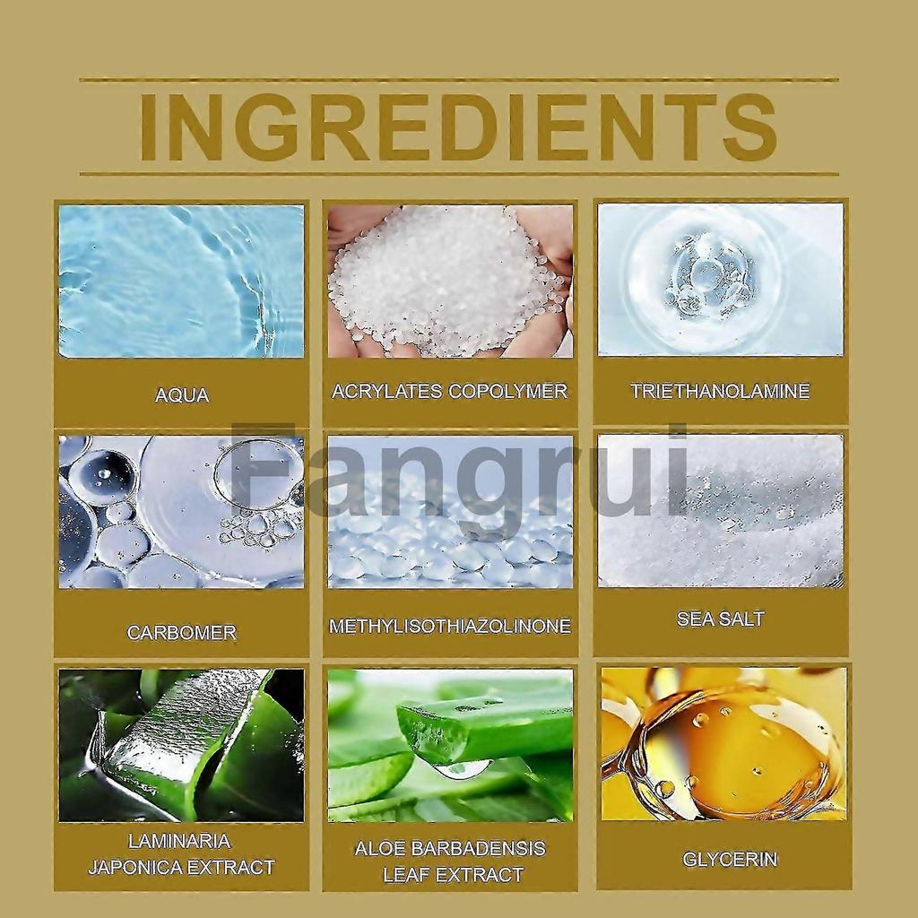 For Mens Sea Salt Hair Gel Fluffy Gloss Moisturizing Styling Treatment With Kelp Aloe Vera