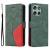 For Motorola Moto G56 5G Leather Phone Case Stand Wallet with Bi-colour Splicing Design