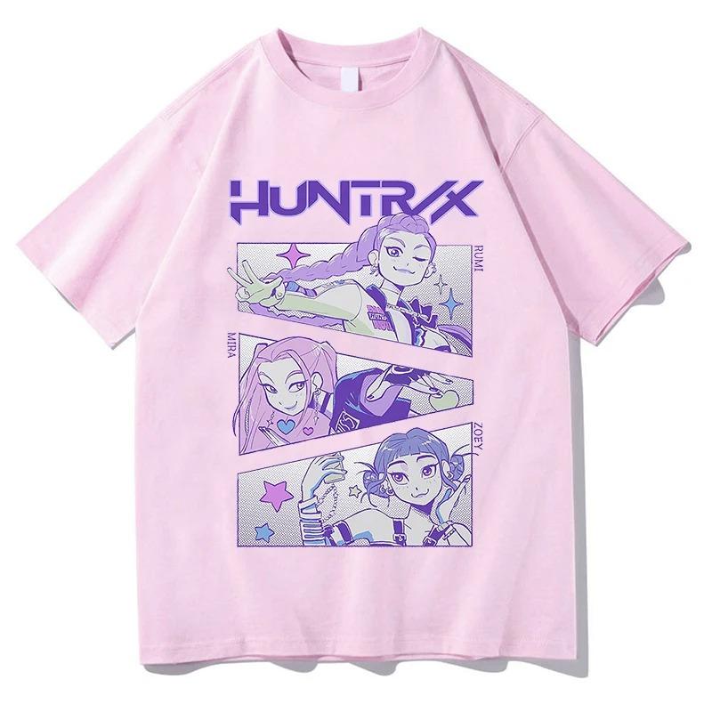 Трендовые свободные топы унисекс уличная хип-хоп мода повседневная футболка аниме K-pop футболки охотников на демонов Харадзюку с круглым вырезом повседневная рубашка подарок