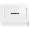 Glossy White Coffee Table 49 x 50 x 37 cm Particleboard