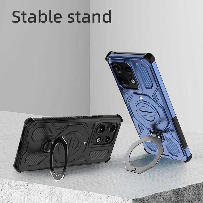 KEYSION Shockproof Magnetic Case for Motorola Edge 50 Pro 5G Upright Live Metal Ring Stand Phone Back Cover for MOTO Edge 50 5G