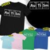 Autism Periodic Elements Awareness Mens Womens Boys Girls T-Shirts Tee Top-AD