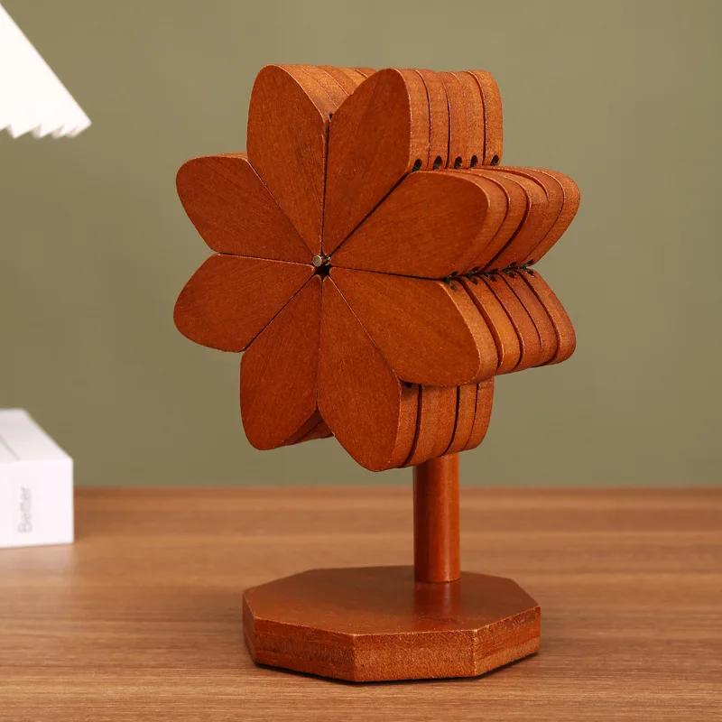 Деревянные подставки под тарелки, набор кухонных салфеток, противоожоговые изоляционные коврики в форме ветряной мельницы, термостойкие подставки под стол, коврики для горячей плиты