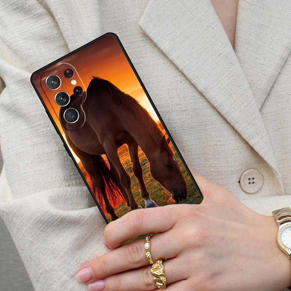 Мягкий чехол для телефона с изображением лошади для Samsung Galaxy S26 Ultra S25 S24 S23 S22 S21 S20 Note10