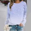 2025 Autumn and Winter New Fashion Round Neck Long Sleeve Printed Elegant Casual Loose Hoodie