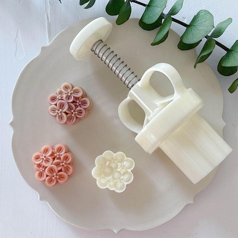 Пластиковые формы для лунных пряников DIY Штампы для лунных пряников Формы для выпечки в форме османтуса Кондитерские гаджеты 3 размера для Праздника середины осени