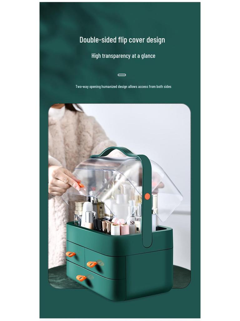 Органайзер для косметики и украшений: Пылезащитная стойка для хранения средств по уходу за кожей, губной помады и многого другого