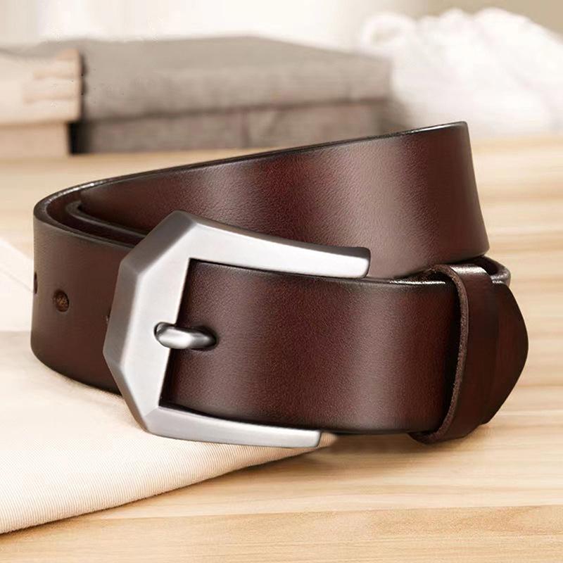 Trendy Casual Pu Leather Jeans Waistband For Men Classic Punched Belt Durable Versatile Simple High-End Belts Gifts