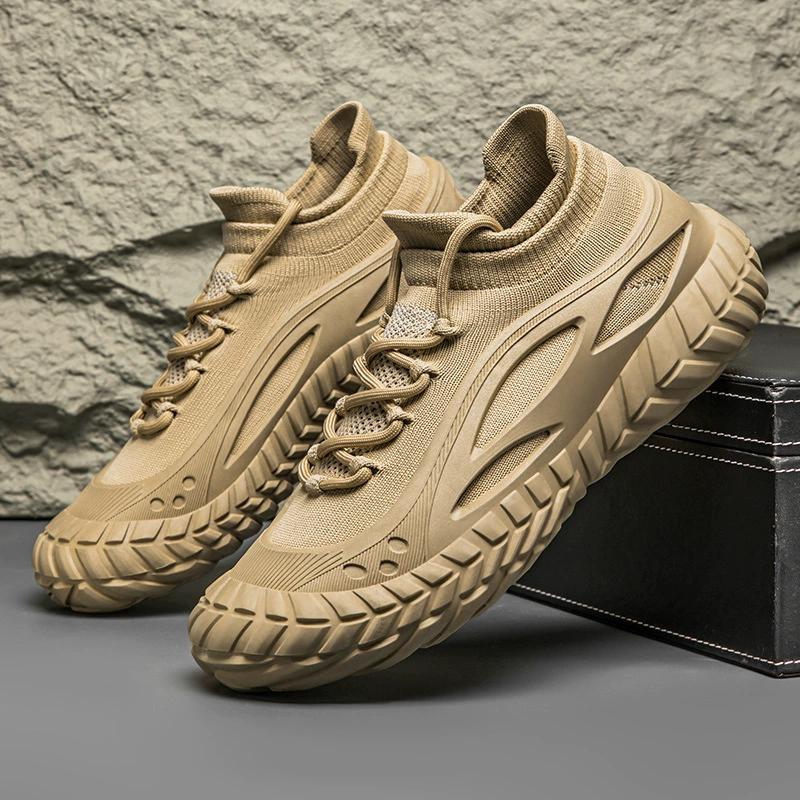 Flyknit Men's Breathable Lazy Shoes, One Foot Casual and Versatile Outdoor Men's Casual Shoes