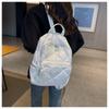 Backpack Fashion Lingge Embroidered Thread Backpack Girl Shopping Korean Style Simple Versatile Cotton Suit Bag