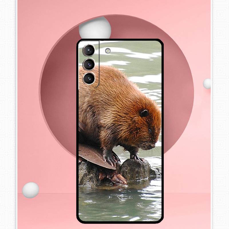 Чехол Animal Beaver для Samsung Galaxy S22 S23 S24 Ultra Note 20 10 S8 S9 S10 Plus S21 S20 FE, мягкий чехол
