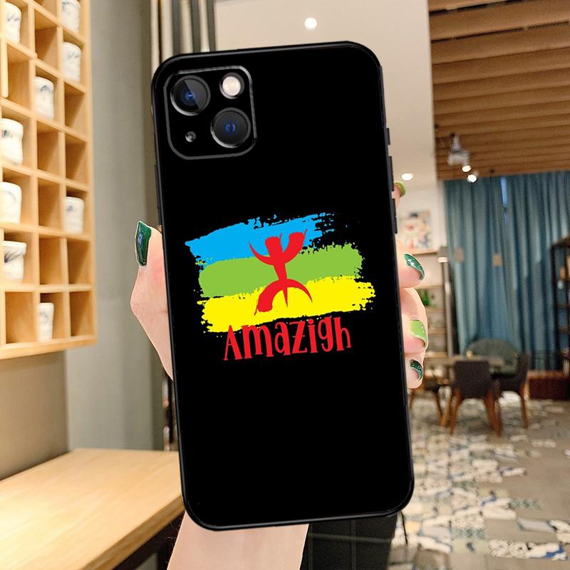 Amazigh Flag Phone Case For iPhone 11 12 13 14 15 16 Pro Max mini Back Cover For iPhone XR X XS Max Plus