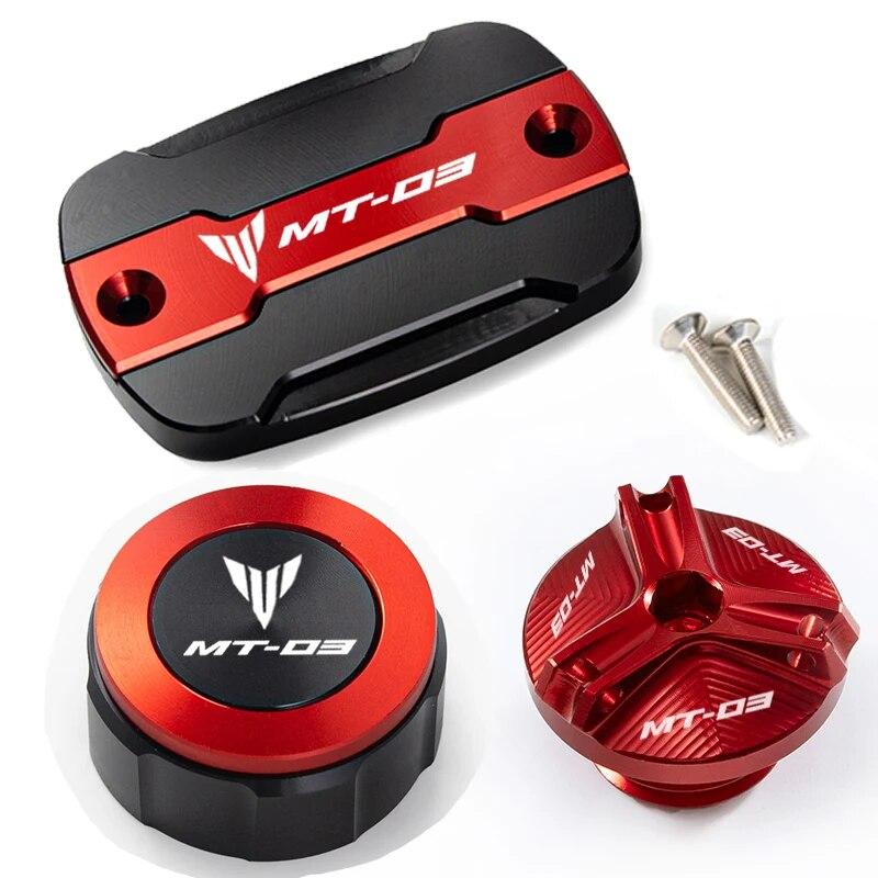 For Yamaha MT03 MT-03 2015-   2022 Motorcycle Front and Rear Brake Cylinder Main Fuel Tank Cap Fuel Cap Accessories