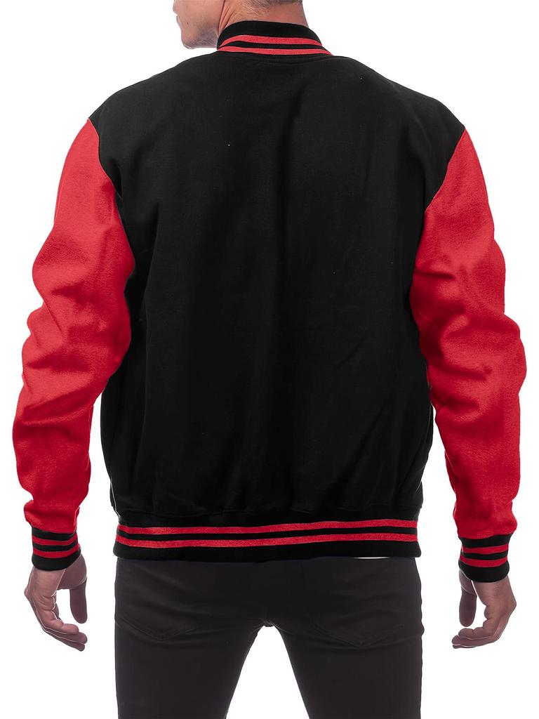 Мужская бейсбольная кардиган-куртка с воротником-стойкой и принтом из букв