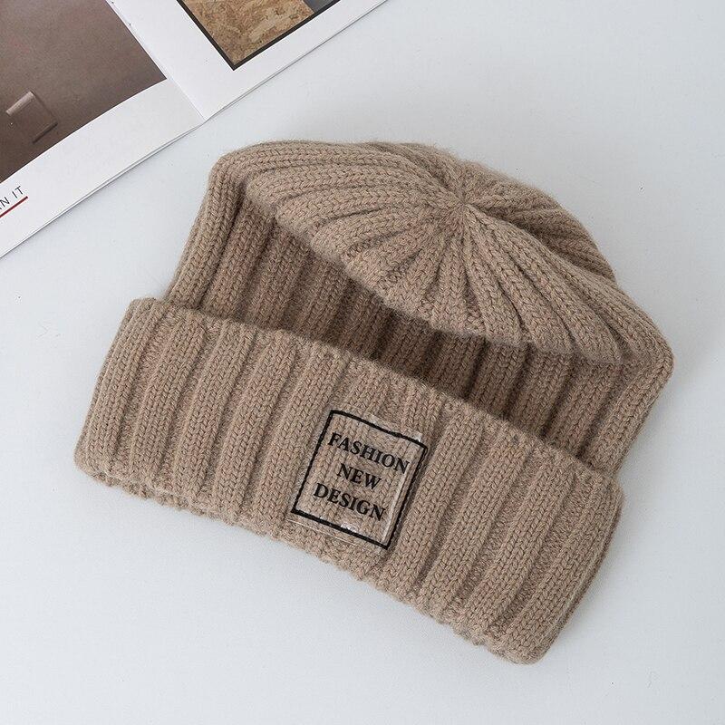 Новые женские зимние шапки, модные теплые Kpop Steetwear, шапка-бини, женские повседневные зимние вязаные шапки с прозрачной этикеткой