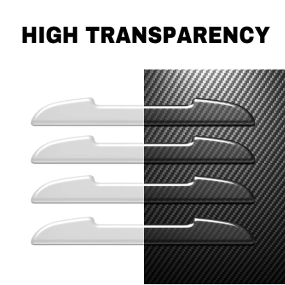 4pcs For Ford Focus Mustang Mk3 Ranger Mondeo Mk4 Transparent Car Logo Door Anti-Collision Strip Bumper Guard Protector Sticker QY2