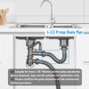 Flexible Sink Drain Pipe,Expandable Tubular Drain Tubing, Adjustable P Trap for Kitchen Sink & Garbage Disposal