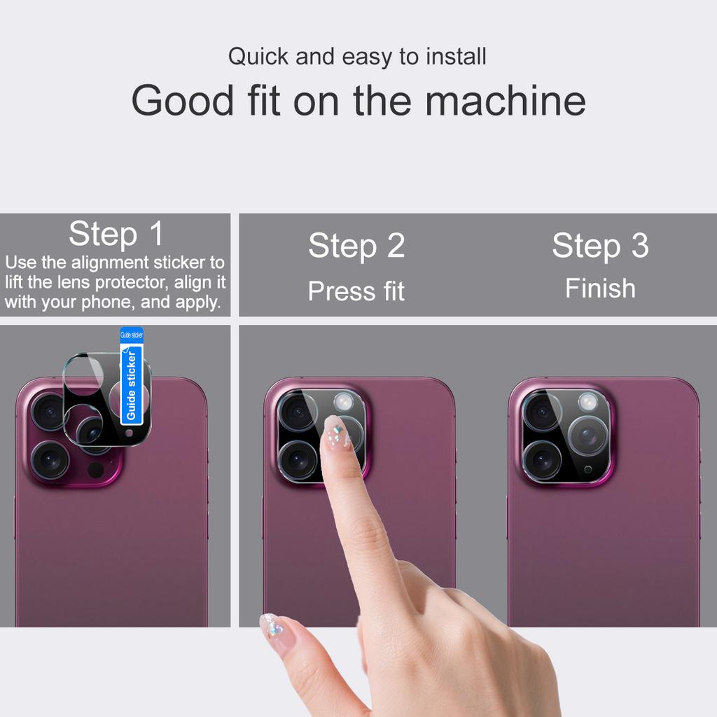 IMAK For Vivo V50 Lite 5G Tempered Glass Lens Film+Acrylic Cap (Black Version)