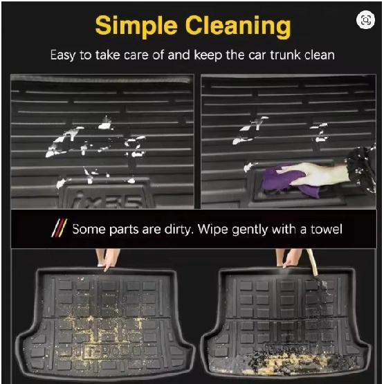 Car Trunk Mats EVA Material For Volkswagen VW ID4 ID.4 2025 2024    Car Trunk Mats Trunk Rear Pad Accessories