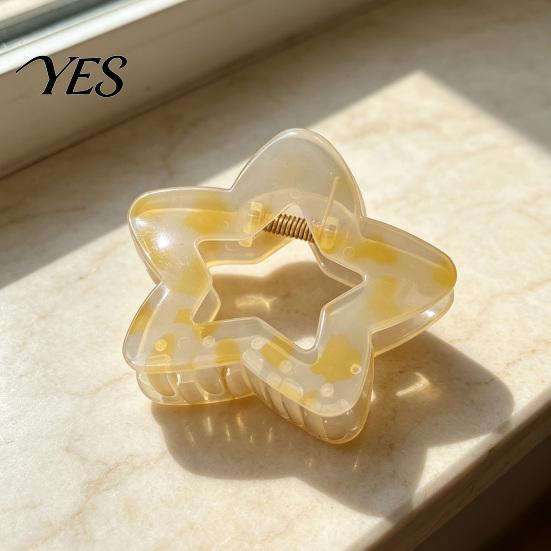 Gift for Girlfriends And Friends Heart/Star Shape Hair Claw Clips Women, Non-Slip Clip Non Slip Matte Jelly Accessories Styling Daily Commuting Casual