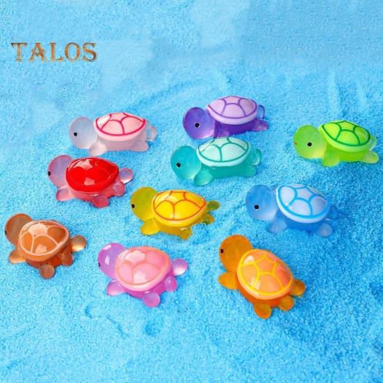 10/30 шт. красочная мини-фигурка черепахи, светящаяся в темноте, крошечное украшение в виде черепахи, миниатюрная статуэтка животного, настольное украшение, сувениры для вечеринки