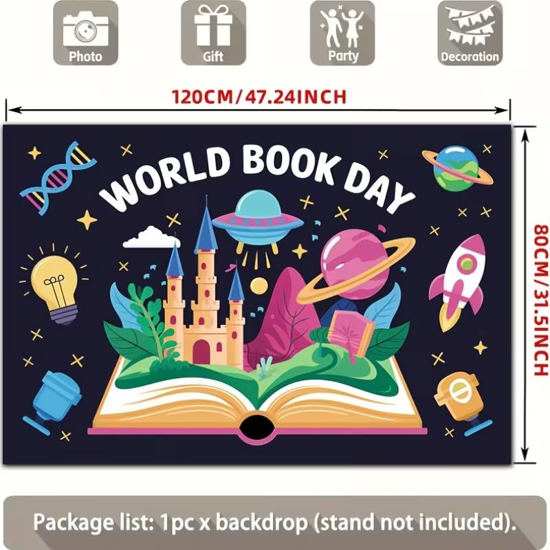 2D Раскрытая Книга Фэнтези Фон Мировой День Книги Фон для Класса
