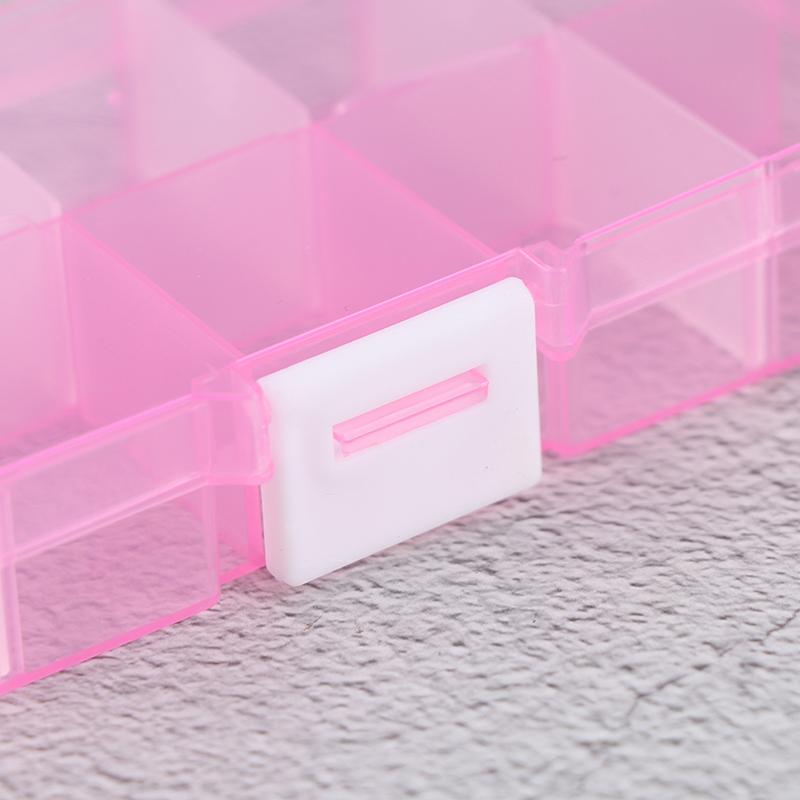 Регулируемый пластиковый ящик для хранения ювелирных изделий с 10 отделениями, контейнер-органайзер с винтами